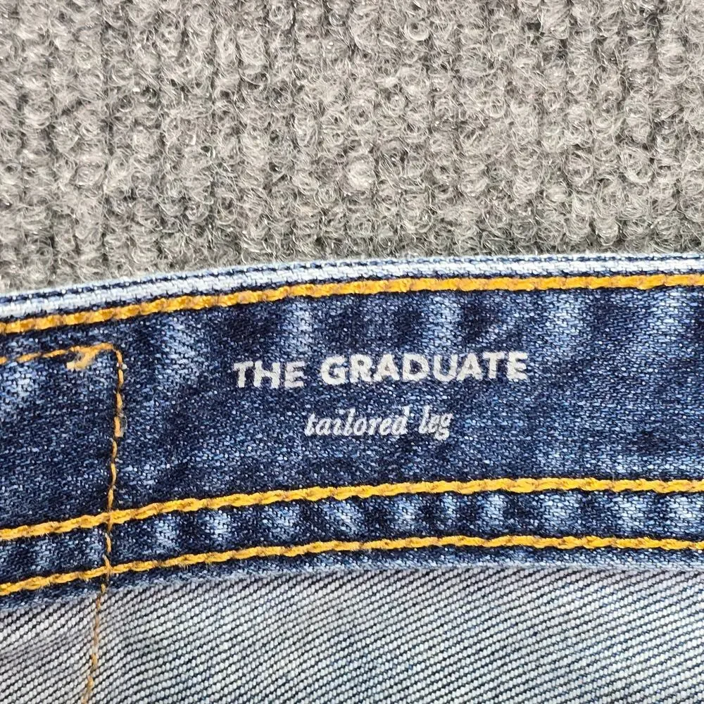 AG Adriano Goldschmied The Graduate Jeans Mens 32x34 Blue Tailored Leg Whiskered